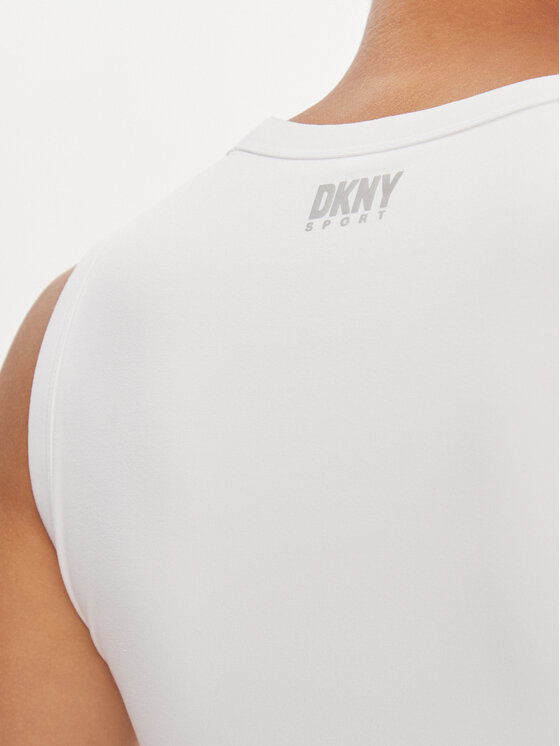 DKNY Sport DKNY Sport Poletna obleka DP2D4754 Bela Slim Fit