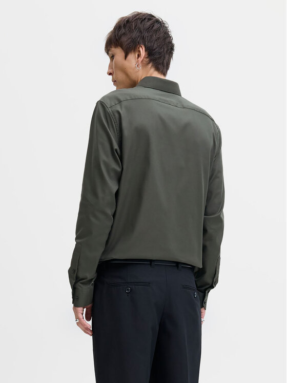 Jack & Jones Jack & Jones Košeľa Parker 12227385 Zelená Slim Fit