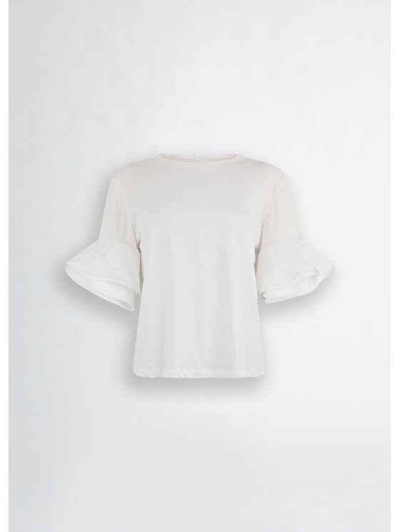 Liu Jo Liu Jo T-Shirt CA5006J6308X0256 Biały Regular Fit