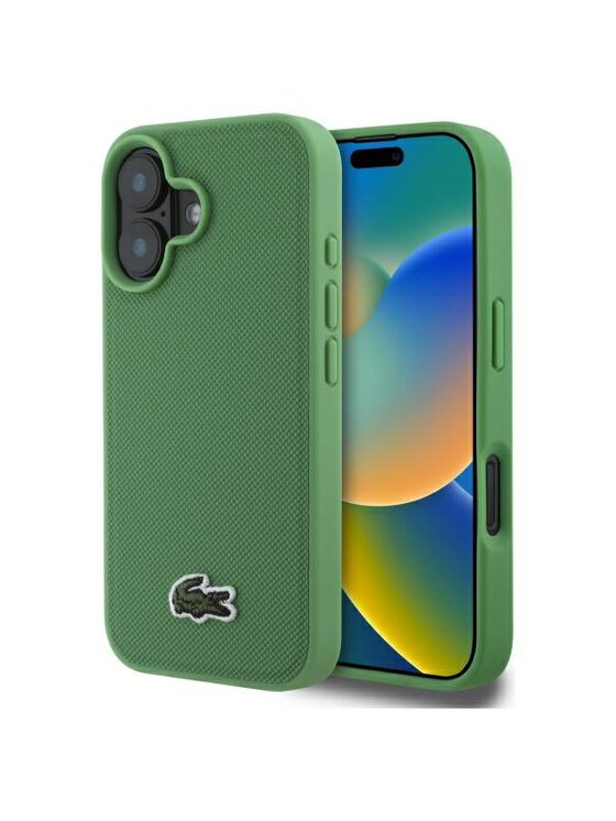 Etui na telefon Lacoste, Zielone, Iconic Petit Pique