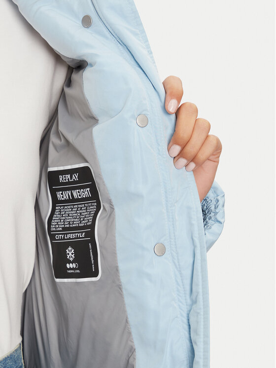 REPLAY REPLAY Зимова куртка W7808A.000.84466 Блакитний Loose Fit