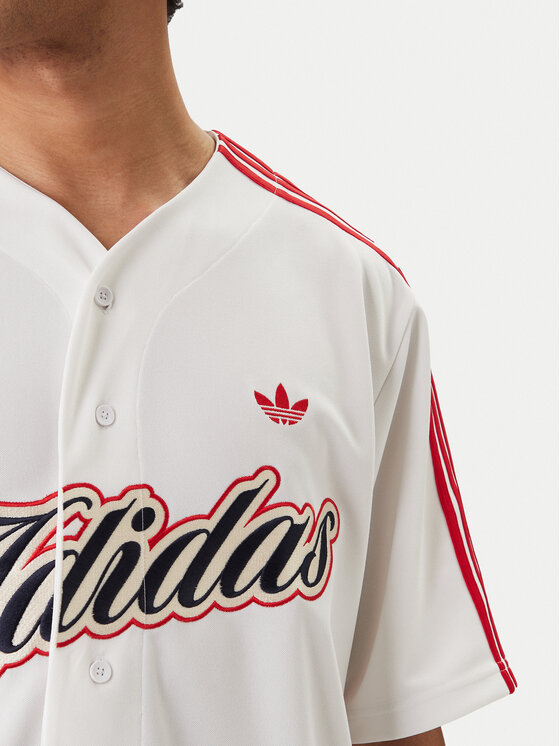 adidas adidas Тишърт Summer League Varsity Baseball KD6563 Бял Oversize