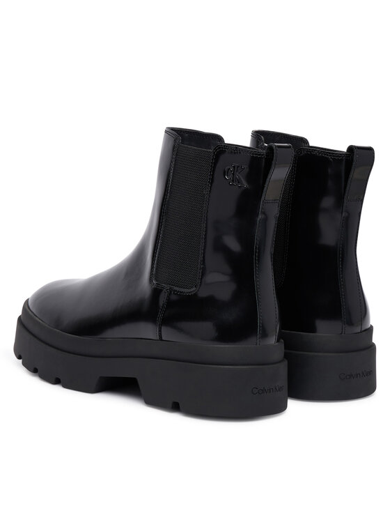 Calvin Klein Calvin Klein Sztyblety Lugged Chelsea Boot Matt Lth HM0HM02445 Czarny