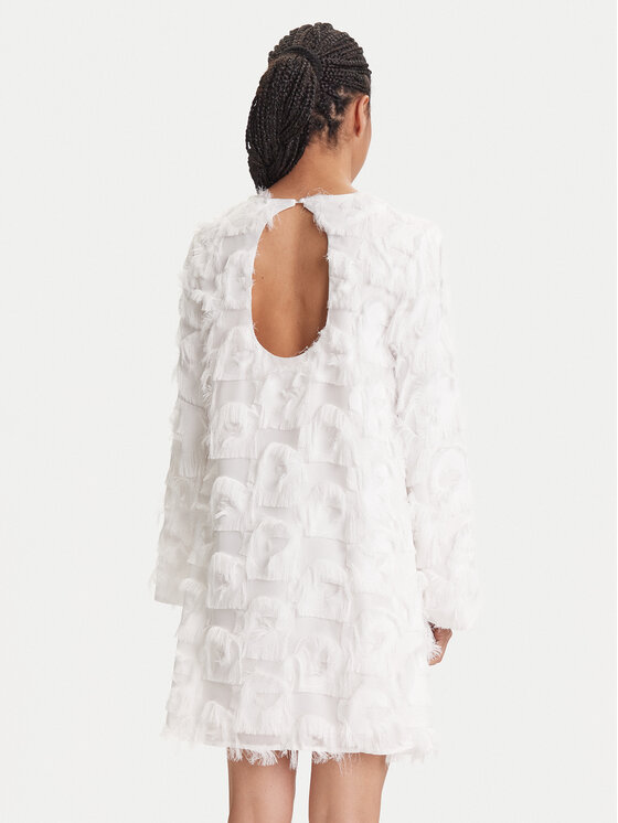 YAS YAS Koktejlové šaty 26038226 Biela Loose Fit