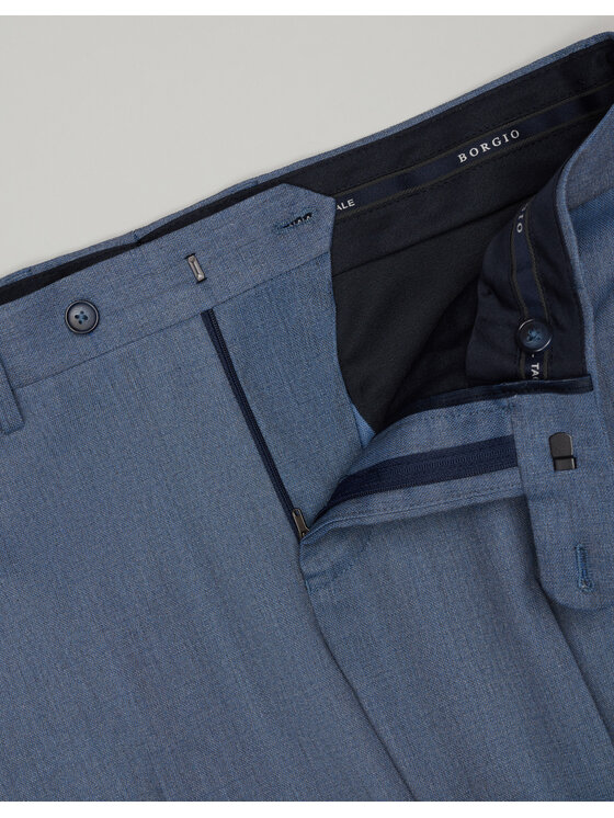 Borgio Borgio Spodnie garniturowe teglio Niebieski Slim Fit
