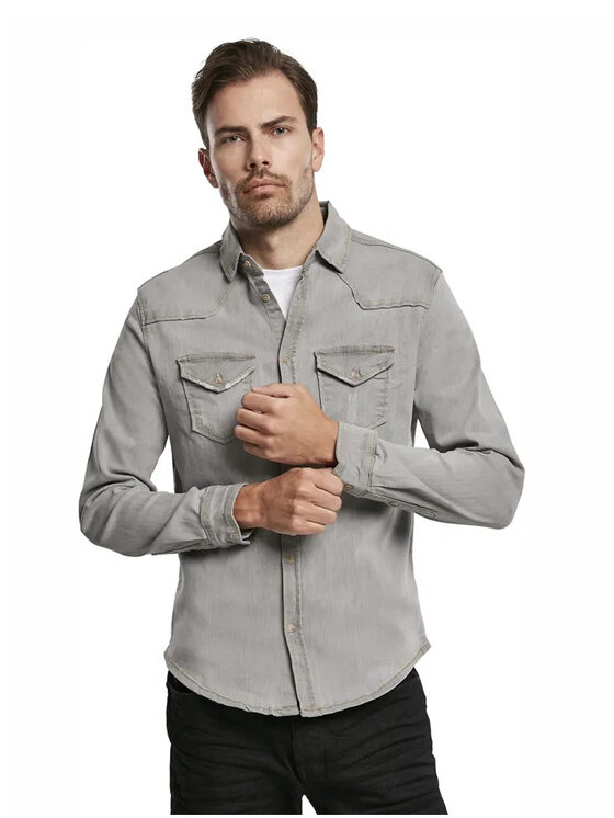 Brandit Brandit Koszula 4020.169.S Szary Regular Fit