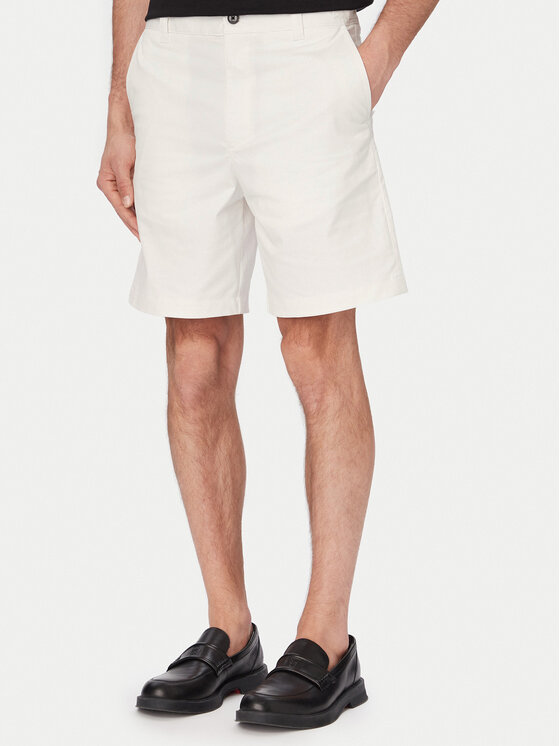 HUGO HUGO Kratke hlače iz tkanine Genar261S 50567293 Kremna Slim Fit
