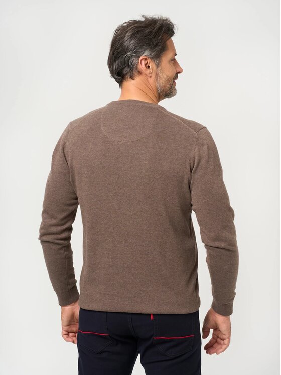 Willsoor Willsoor Sweter 71434 Brązowy Regular Fit