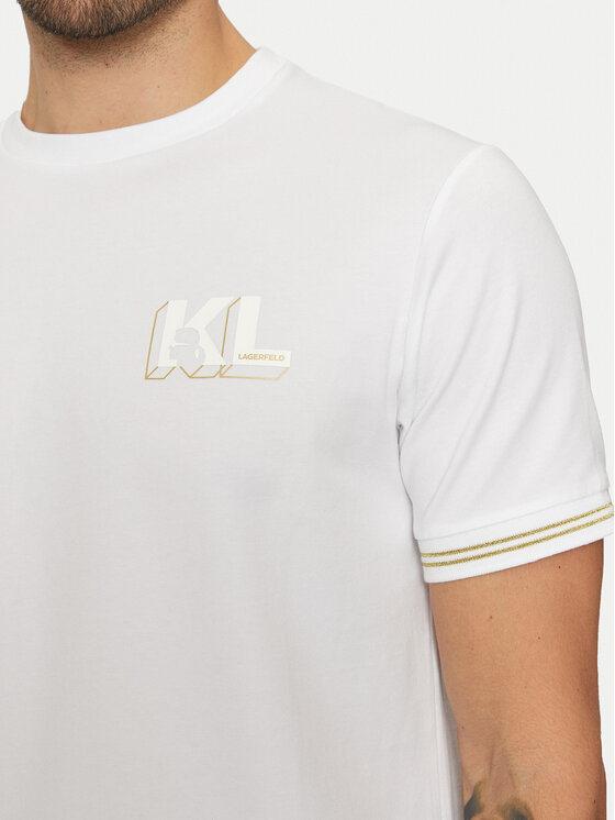 KARL LAGERFELD KARL LAGERFELD T-särk 755463 551235 Valge Regular Fit