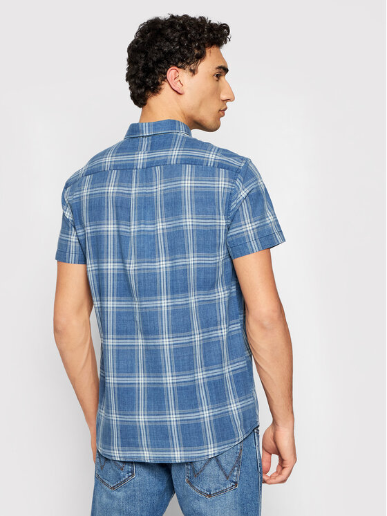 Wrangler Wrangler Camicia 1 Pkt Shirt W5J6OEX1E 112130185 Blu scuro Regular Fit