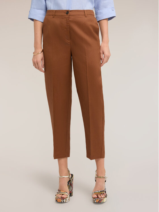 Motivi Motivi Pantaloni di tessuto P096Q004556N0V2 Marrone Regular Fit