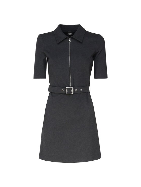PINKO PINKO Φόρεμα καθημερινό Abito donna racchetta punto Γκρι Slim Fit