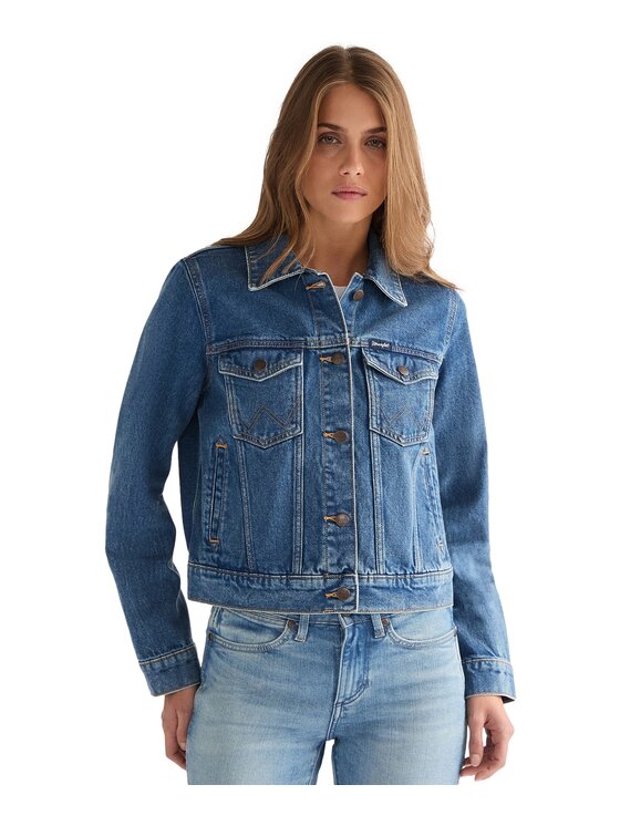 Wrangler Wrangler Kurtka jeansowa 112378318 Niebieski Regular Fit