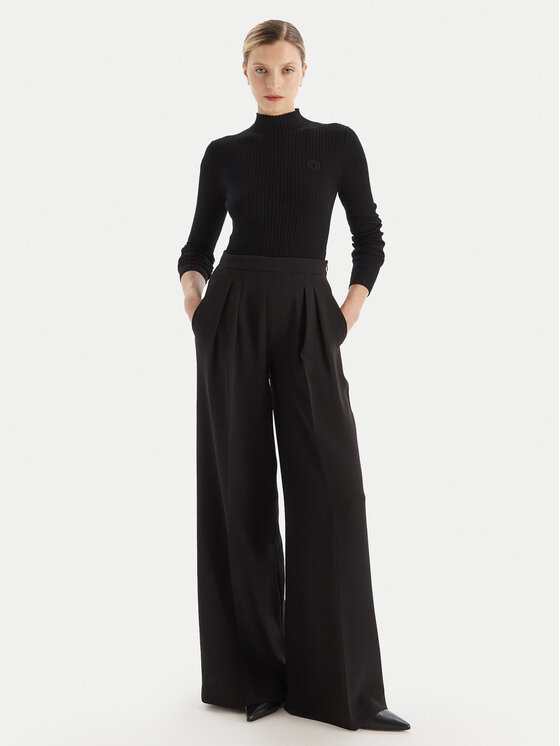 TWINSET TWINSET Palazzo kelnės 252TT2401 Juoda Wide Leg