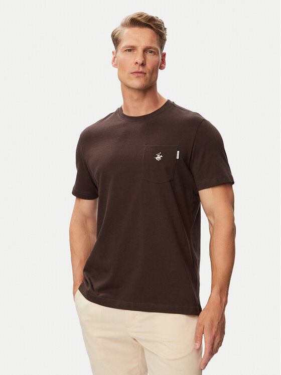 Beverly Hills Polo Club Tricou P-SS26M-TS414000 Maro Regular Fit