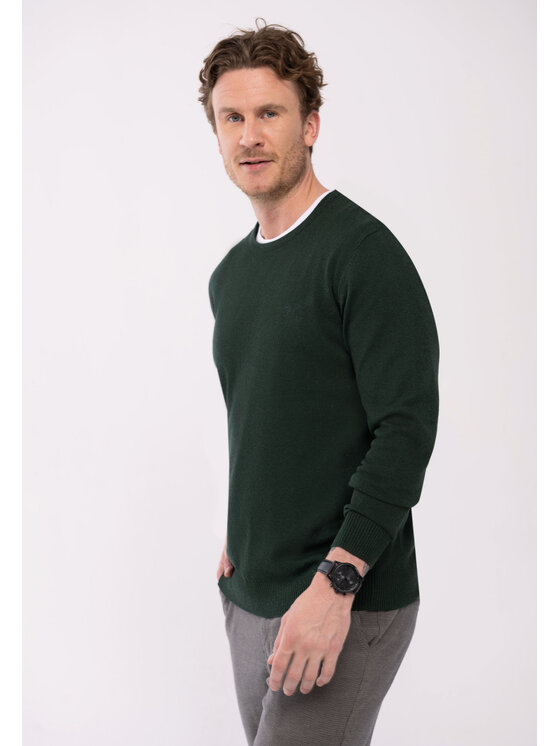 Volcano Volcano Sweter M03161-W24 Zielony Regular Fit