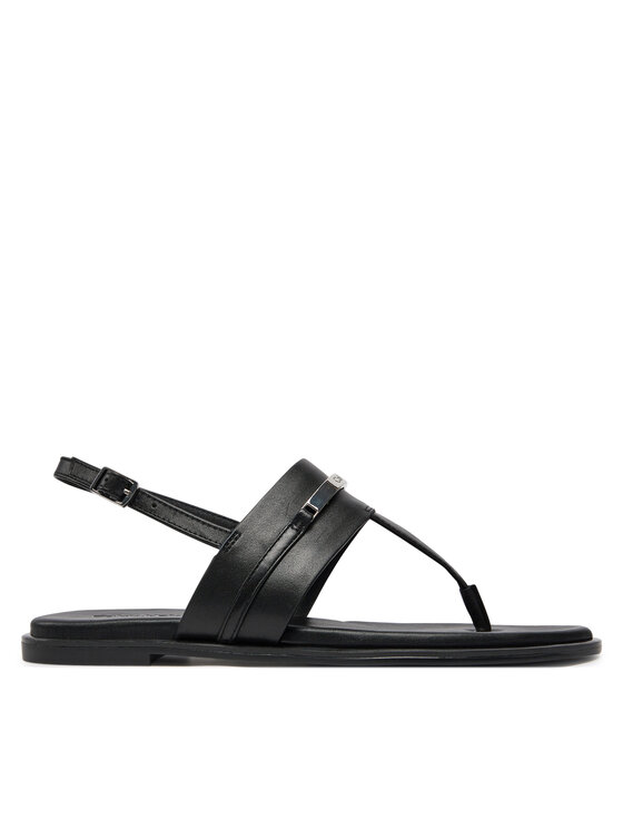 Calvin Klein Calvin Klein Σανδάλια Flat Tp Sandal Metal Bar Lth HW0HW02031 Μαύρο
