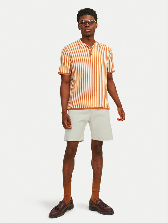 Jack&Jones Jack&Jones Kratke traperice Tony 12249043 Écru Loose Fit