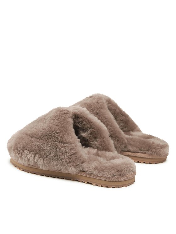 Mou Mou Čības Closed Toe Sheepskin Fur Slippper FW161000L Bēšs