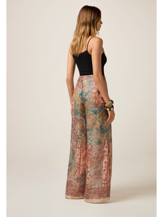 Oltre Oltre Pantaloni di tessuto P029J002499N0R6 Écru Baggy Fit