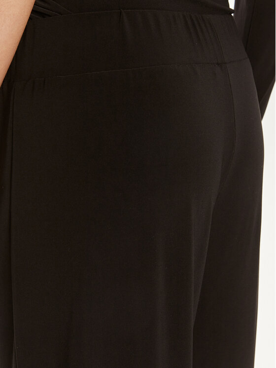 NORMA KAMALI NORMA KAMALI Kalhoty z materiálu KK4237PLC32001 Černá Relaxed Fit