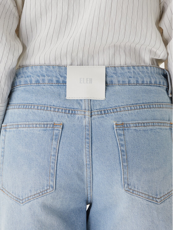 Eleh Eleh Szorty jeansowe EL123 Niebieski Regular Fit
