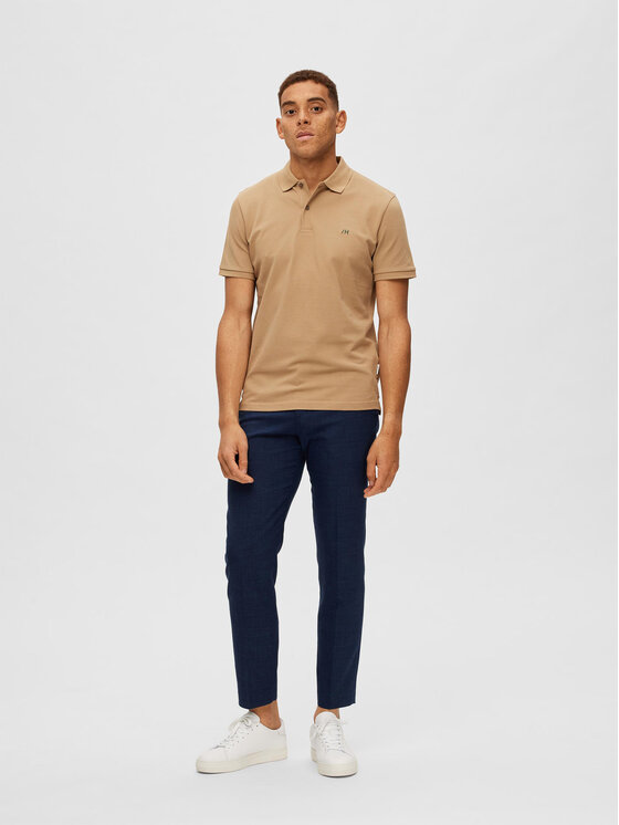 Selected Homme Selected Homme Polo 16087839 Bež Regular Fit