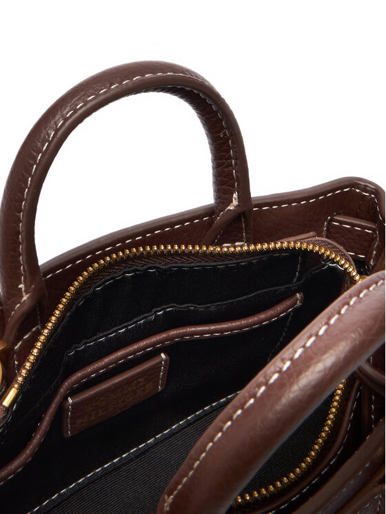 Tommy Hilfiger Tommy Hilfiger Дамска чанта American Icon Micro Tote Leather AW0AW18167 Кафяв