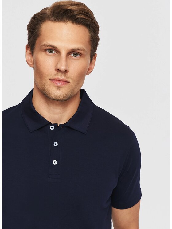 Pako Lorente Pako Lorente Polo P26SF-TX-015 Granatowy Classic Fit