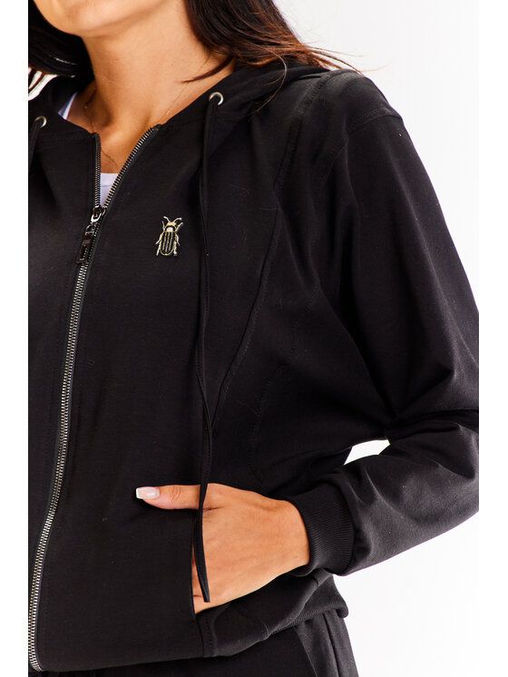 Awama Awama Mikina A607 Čierna Basic Fit