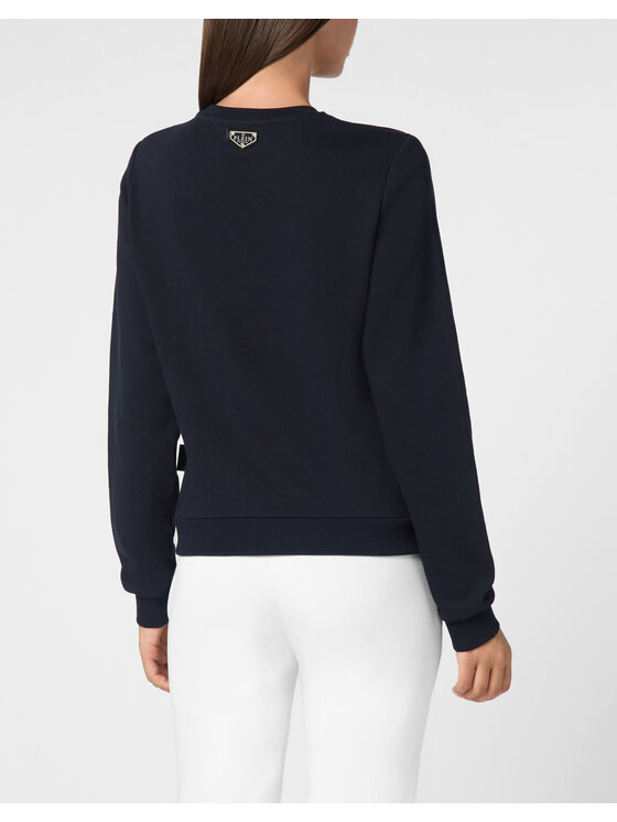 PHILIPP PLEIN PHILIPP PLEIN Longsleeve 9547 Granatowy Regular Fit