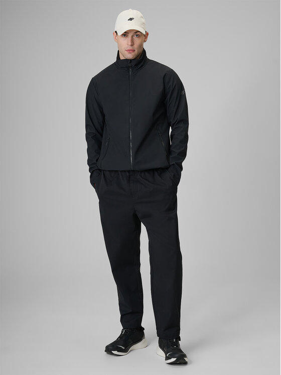 4F 4F Kurtka przejściowa MIDSHOP TEXTILE Czarny Regular Fit