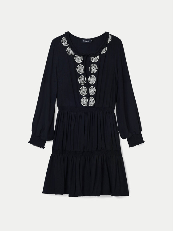 Desigual Desigual Rochie de zi Jacksonville 24WWVW64 Negru Regular Fit