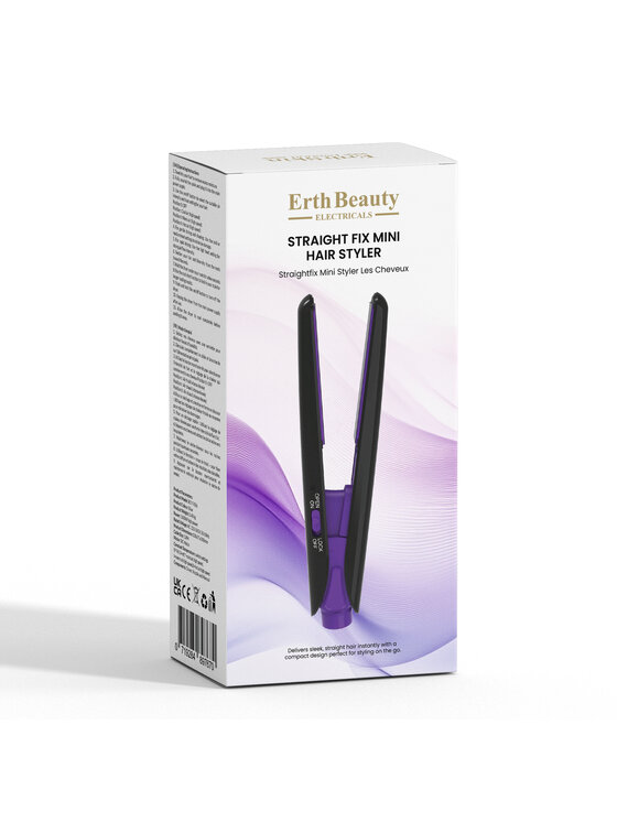 Erthskin London Erthskin London Mini Prostownica Straight Fix – Czarna Ozdoby do włosów