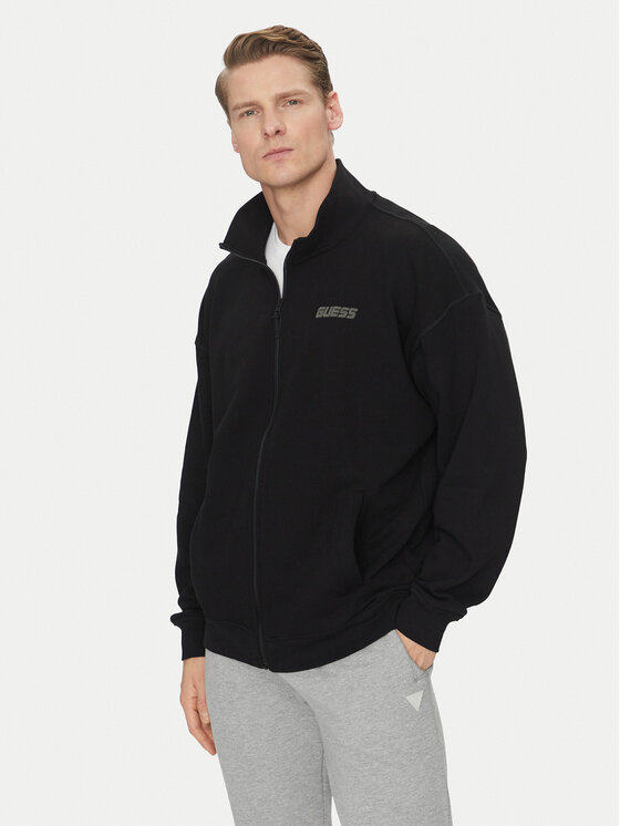 Guess Guess Μπλούζα Z4YQ01 KAIJ1 Μαύρο Regular Fit