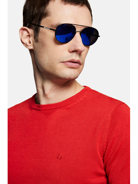 Lancerto Lancerto Sweter Tony SW073223000079 Czerwony Regular Fit