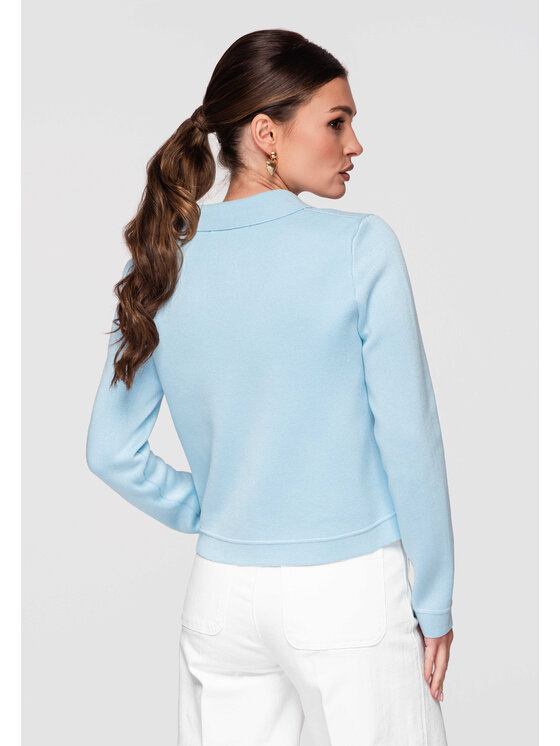Ombre Ombre Kardigan OW-SWCD-0103 Niebieski Slim Fit