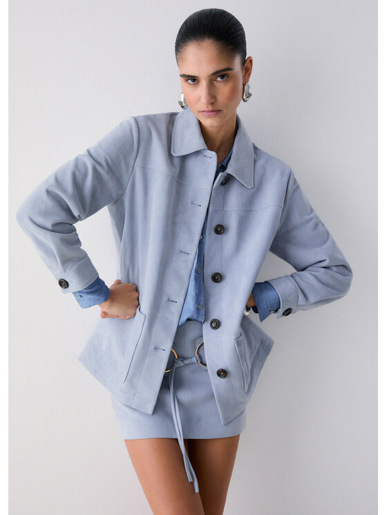 Liu Jo Liu Jo Giacca di pelle CA6153P0382P9580 Azzurro chiaro Loose Fit