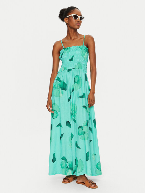 Seafolly Seafolly Sommerkleid Secret Garden 55375-DR Grün Regular Fit