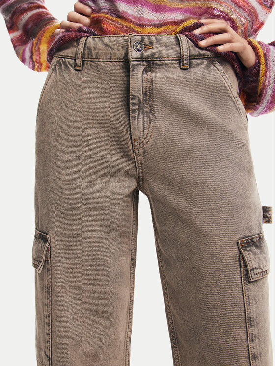 Desigual Desigual Τζιν Casandr 24WWDD96 Γκρι Straight Fit