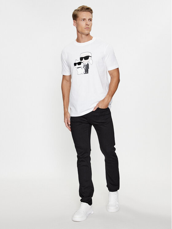 KARL LAGERFELD KARL LAGERFELD T-Shirt 755061 534241 Biały Regular Fit