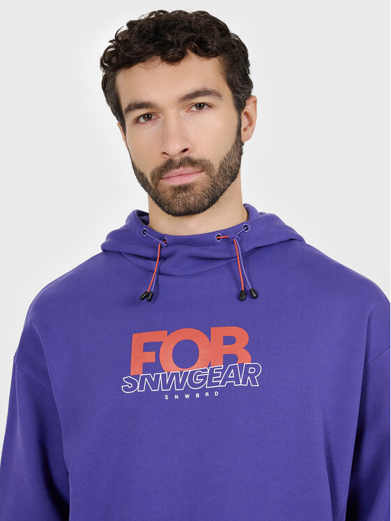 4F 4F Bluza FOB Fioletowy Loose Fit