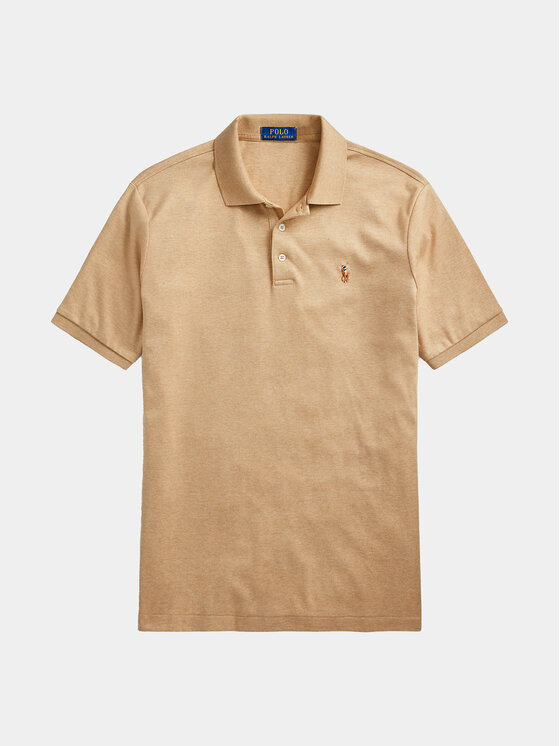 Polo Ralph Lauren Polo Ralph Lauren Тениска с яка и копчета 710704319086 Бежов Custom Slim Fit