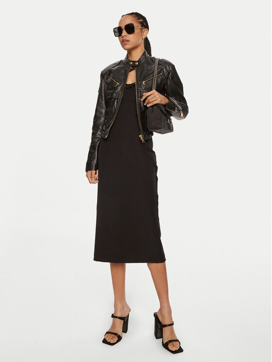 Versace Jeans Couture Versace Jeans Couture Кожено яке 77HAVP04 CP009 Черен Regular Fit
