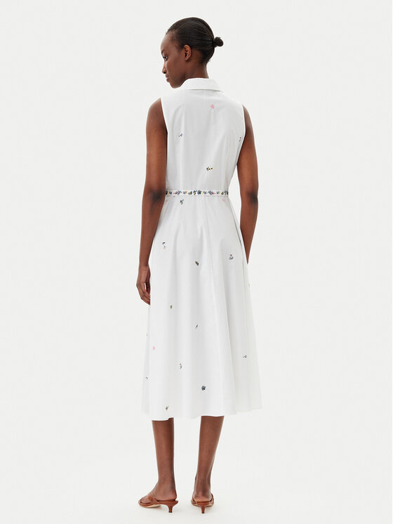 Marella Marella Vestito chemisier Ensign 2513221222 Bianco Regular Fit