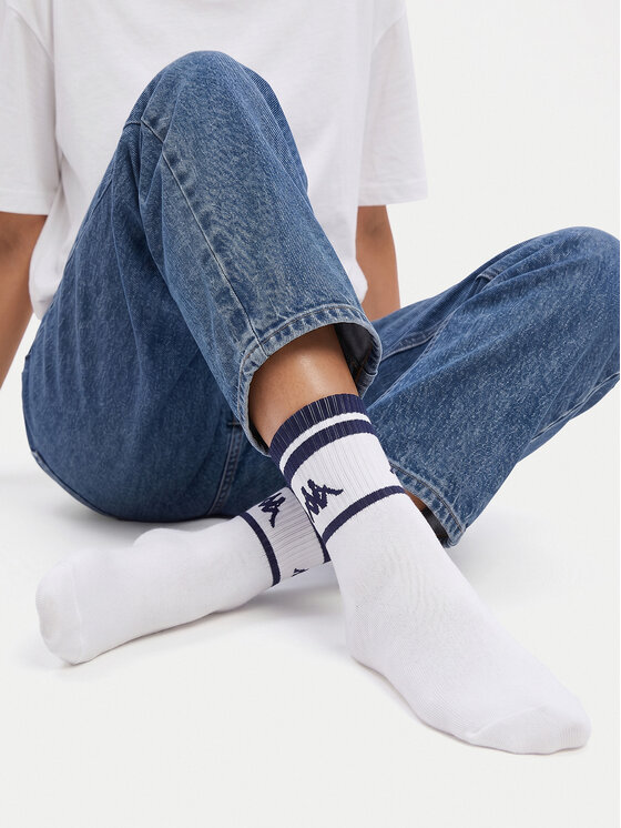 Kappa Kappa Calzini lunghi CEO_KR_ANKLE_SS26 (3-PACK) Bianco