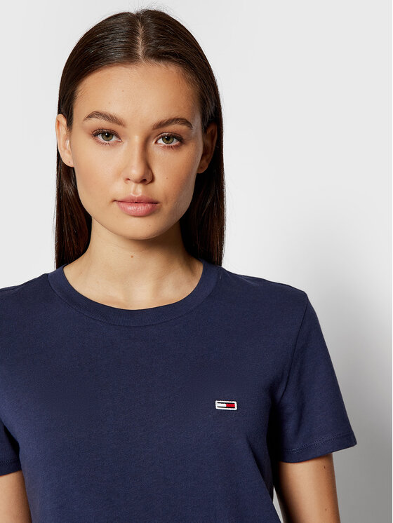 Tommy Jeans Tommy Jeans T-krekls Tjw Jersey DW0DW09198 Tumši zils Regular Fit