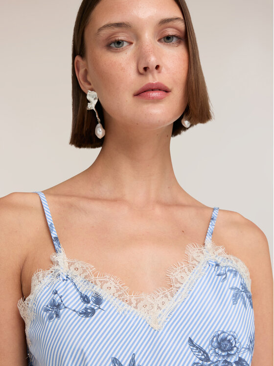 Motivi Motivi Top D112Q000634N0S1 Turchese Regular Fit