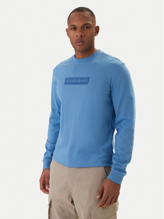 Napapijri Napapijri Longsleeve S-Box Logo NP0A8BC5 Albastru Regular Fit