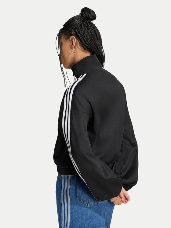 adidas adidas Džemperis ar kapuci Lace Oversized Archive Track Top LG4279 Melns Regular Fit